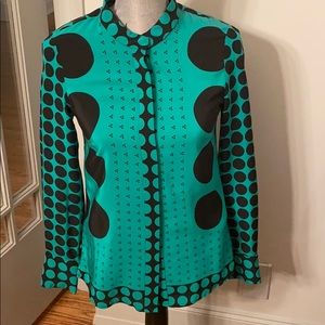 Silk blend contemporary blouse